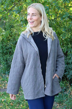 Colleen Cotton Zip Hooded Jacket Mocha Mocha - Colleen Cotton Zip Hooded Jacket Mocha