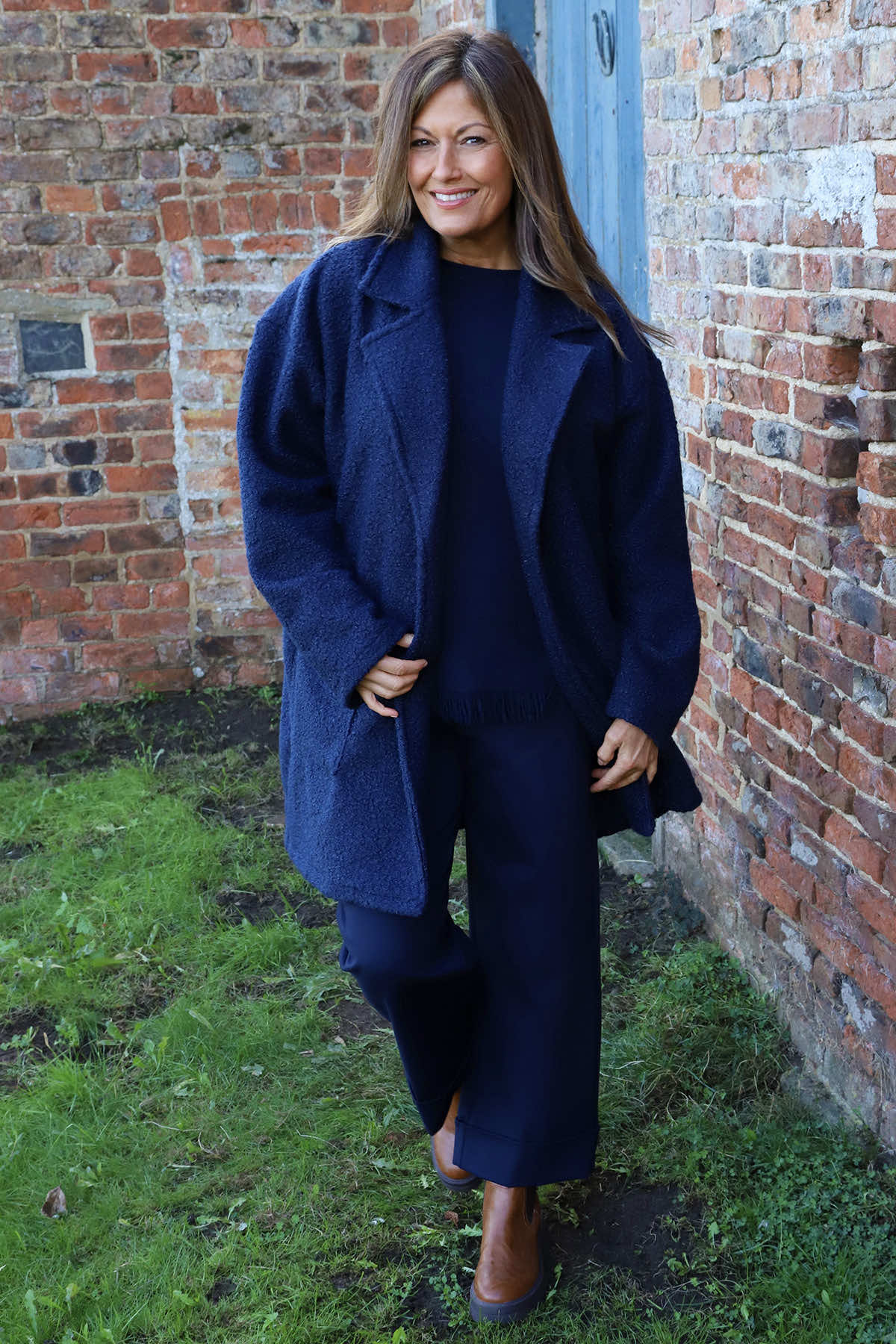 Brynne Boucle Jacket Navy
