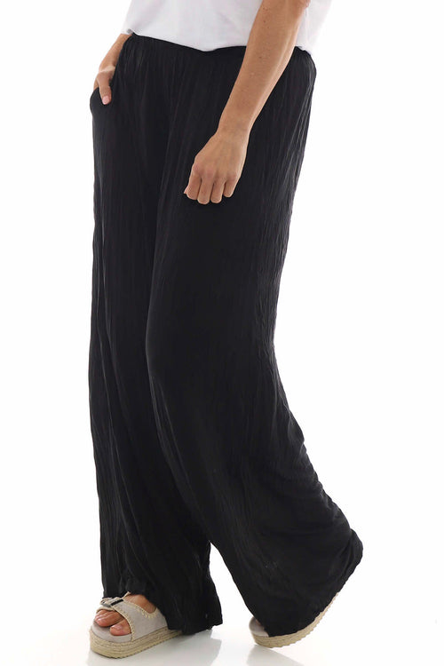 Charissa Crinkle Trousers Black - Image 4