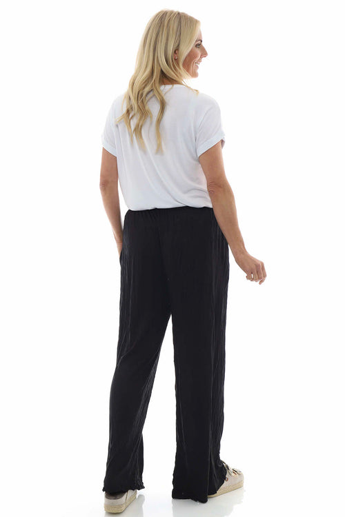 Charissa Crinkle Trousers Black - Image 8