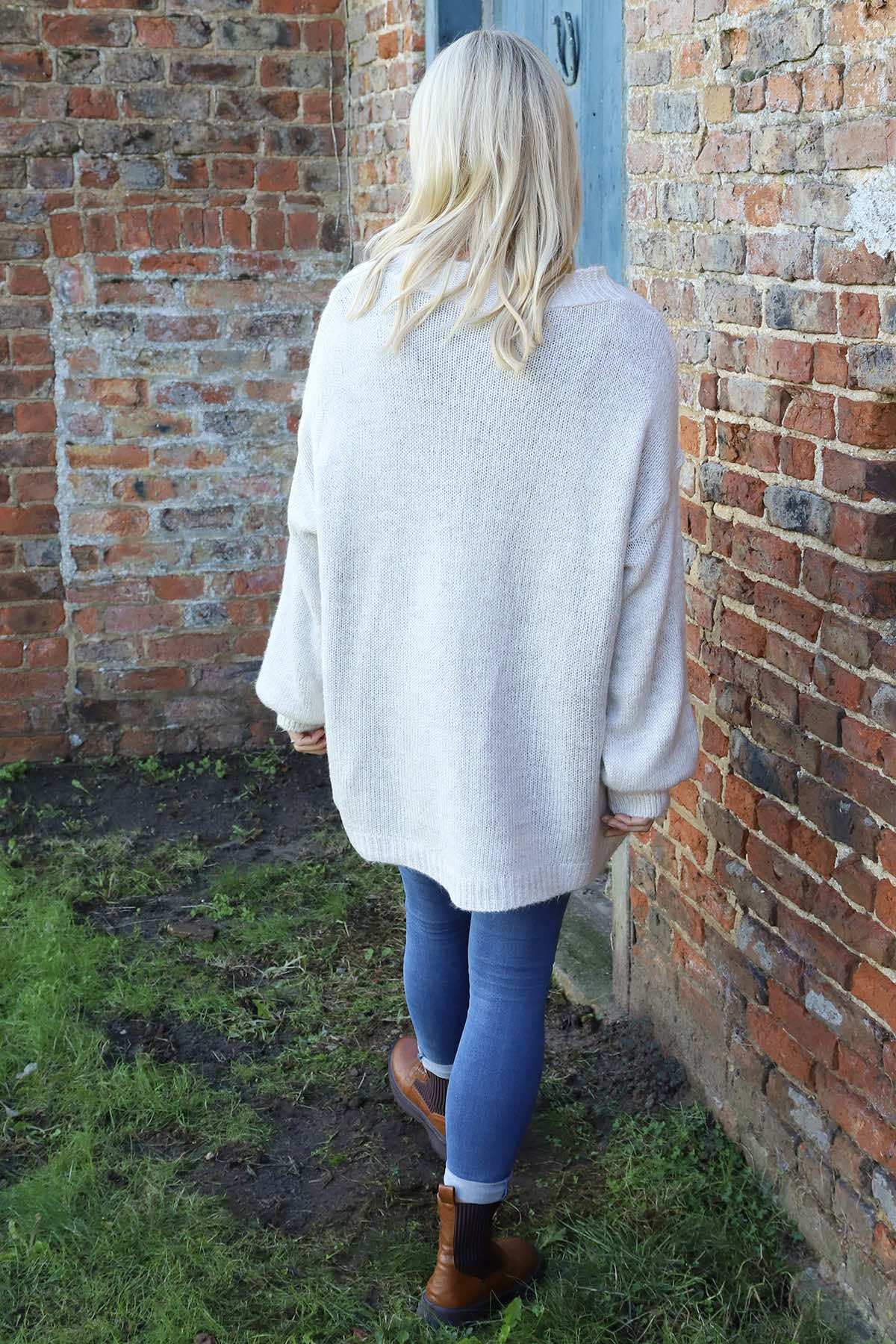 Brooklyn Tie Knitted Cardigan Stone