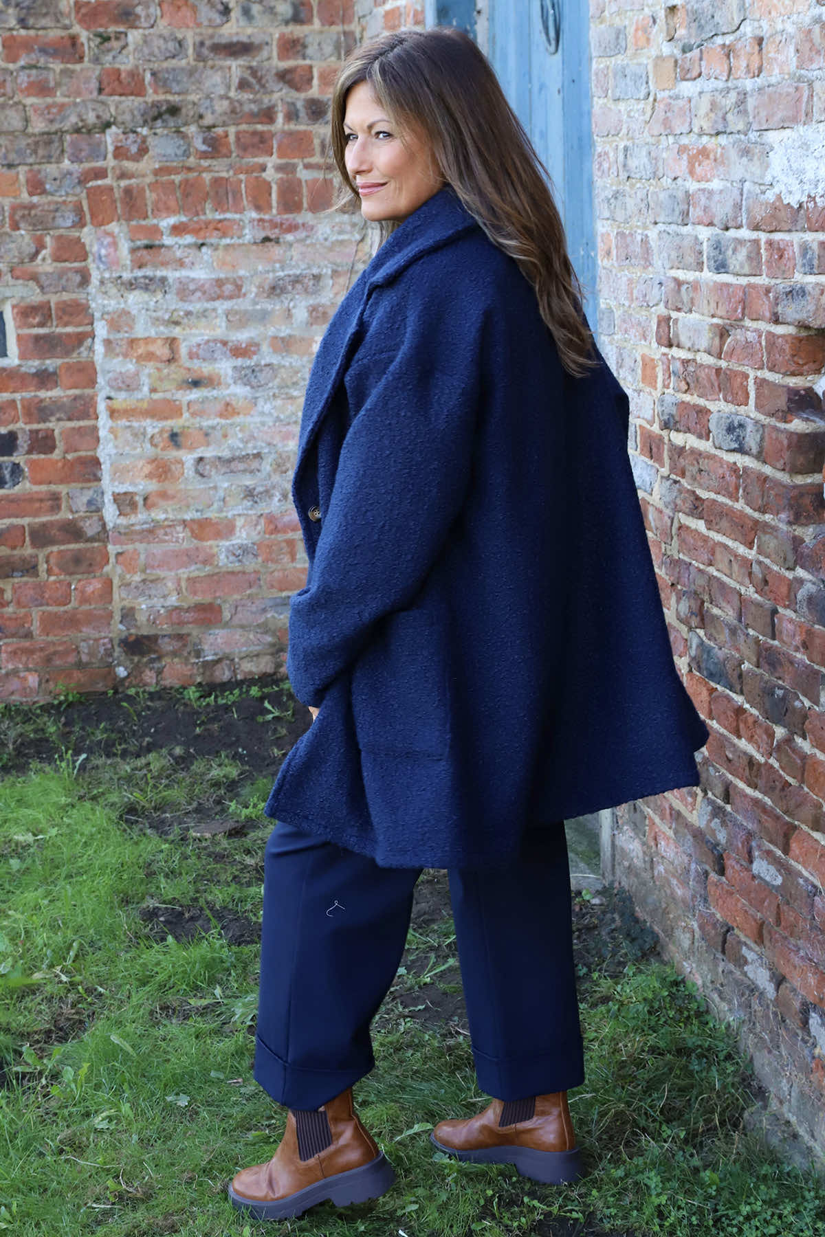Brynne Boucle Jacket Navy