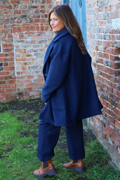 Brynne Boucle Jacket Navy - Image 4
