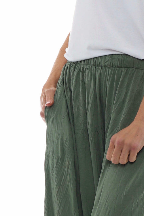 Charissa Crinkle Trousers Khaki - Image 4