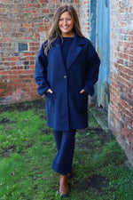 Brynne Boucle Jacket Navy Navy - Brynne Boucle Jacket Navy