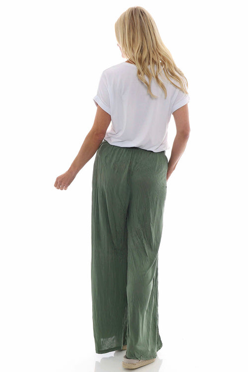 Charissa Crinkle Trousers Khaki - Image 5