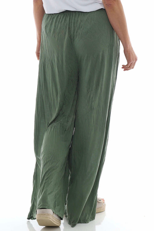 Charissa Crinkle Trousers Khaki - Image 7