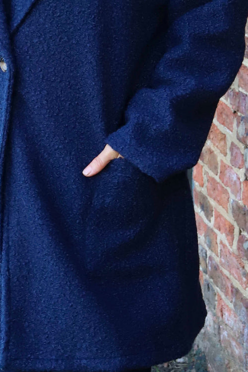 Brynne Boucle Jacket Navy - Image 3