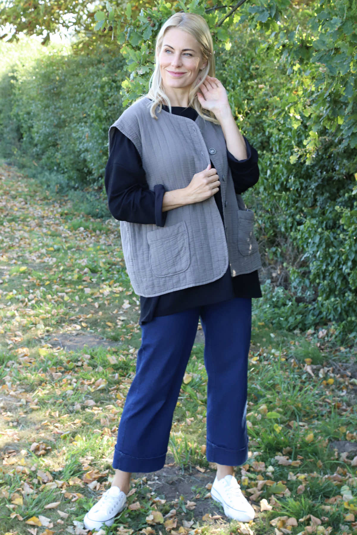 Agatha Cotton Padded Gilet Mocha