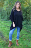 Paulina V-Neck Knitted Jumper Black