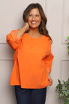 Danita Needlecord Top Orange