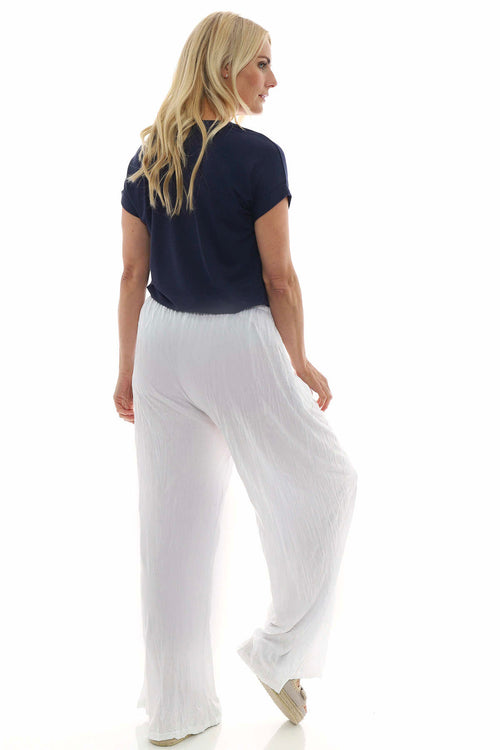 Charissa Crinkle Trousers White - Image 8