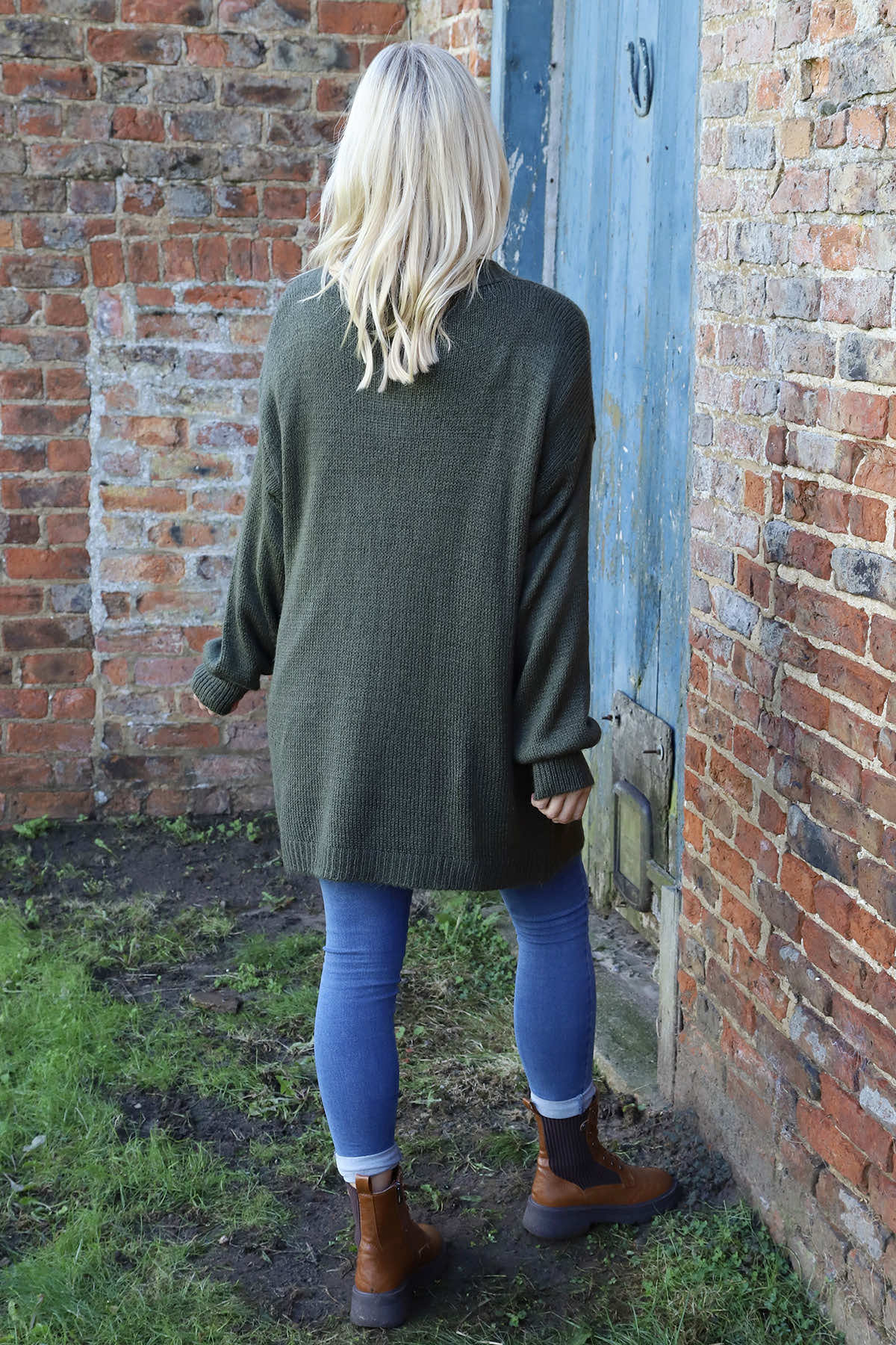 Brooklyn Tie Knitted Cardigan Khaki