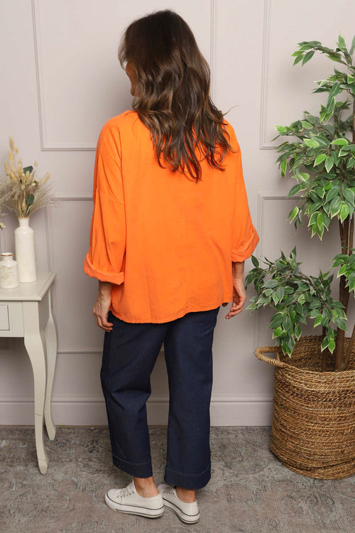 Danita Needlecord Top Orange - Image 4