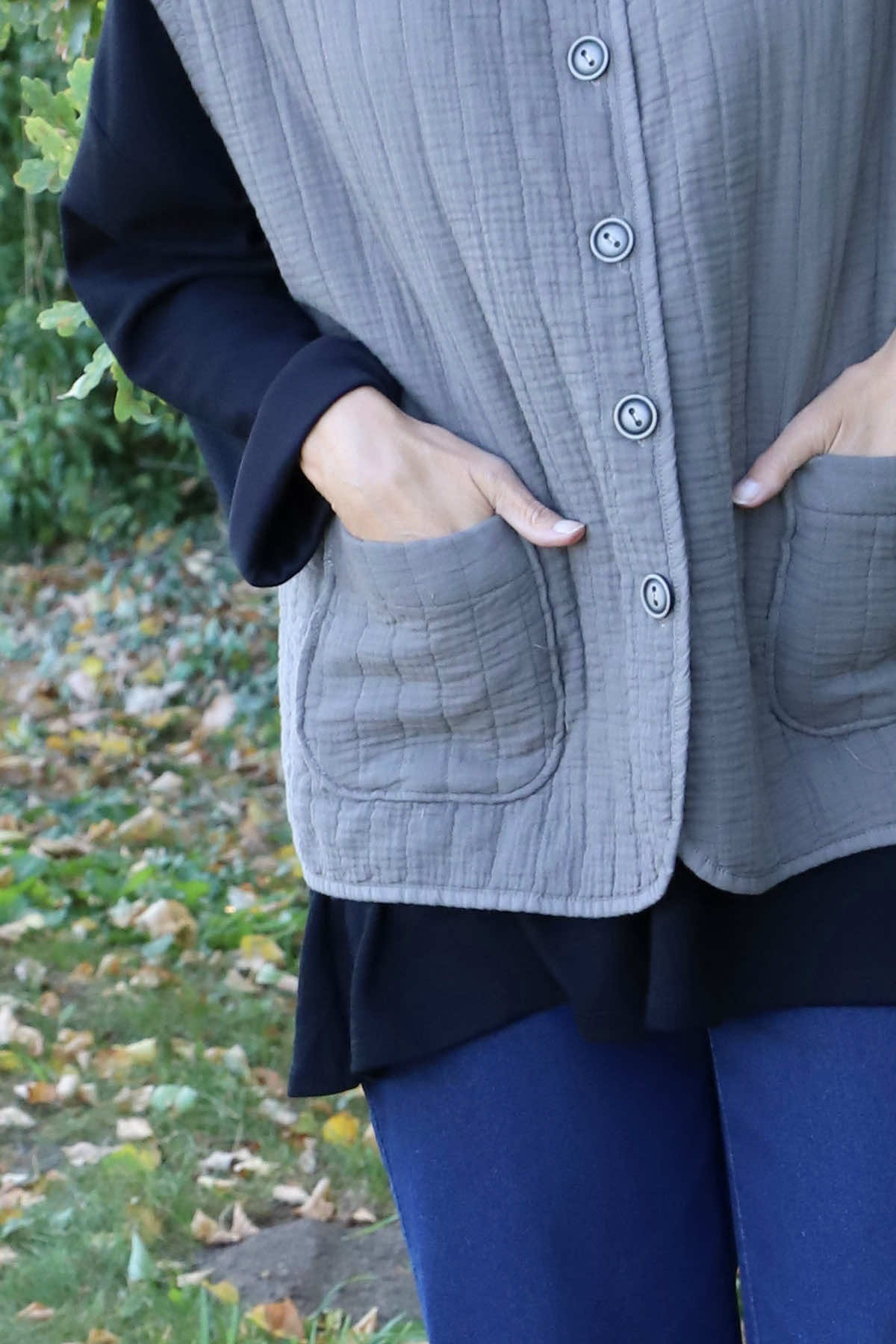 Agatha Cotton Padded Gilet Mocha