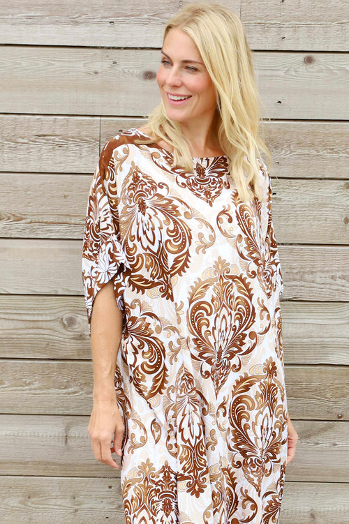 Harita Print Dress Cocoa - Image 3