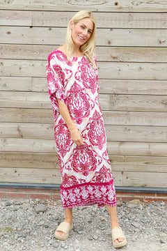 Harita Print Dress Berry