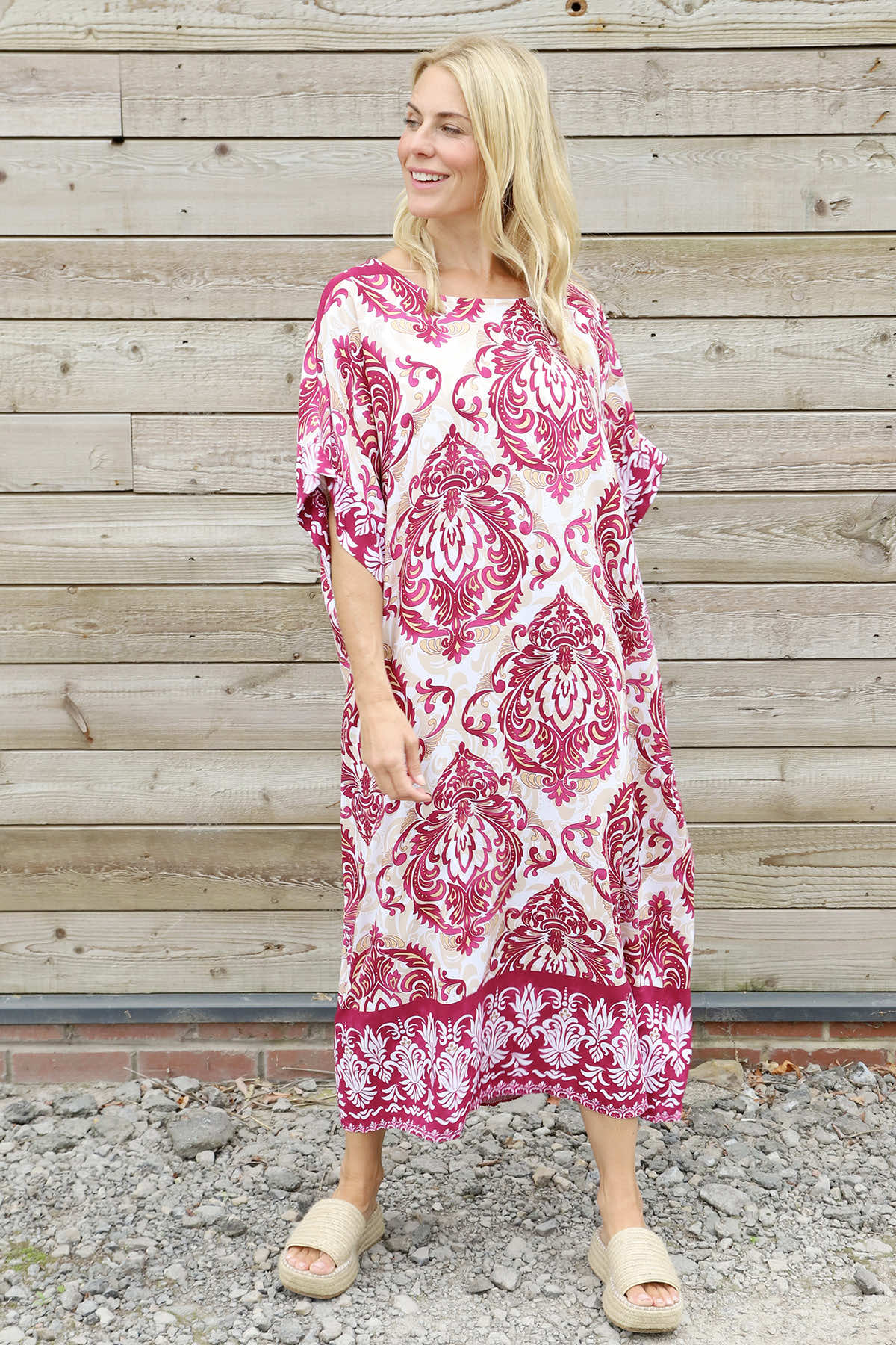 Harita Print Dress Berry