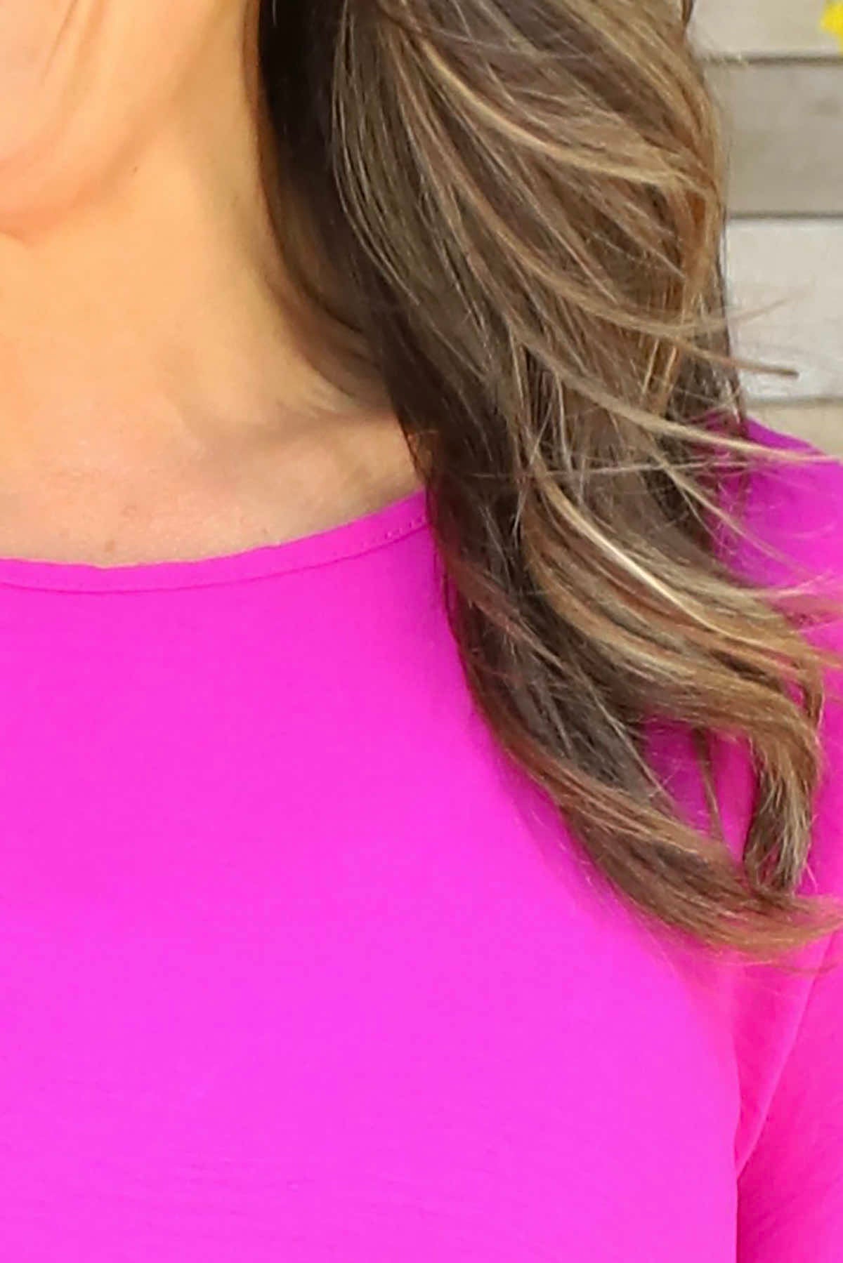 Loreleigh Dipped Side Top Purple