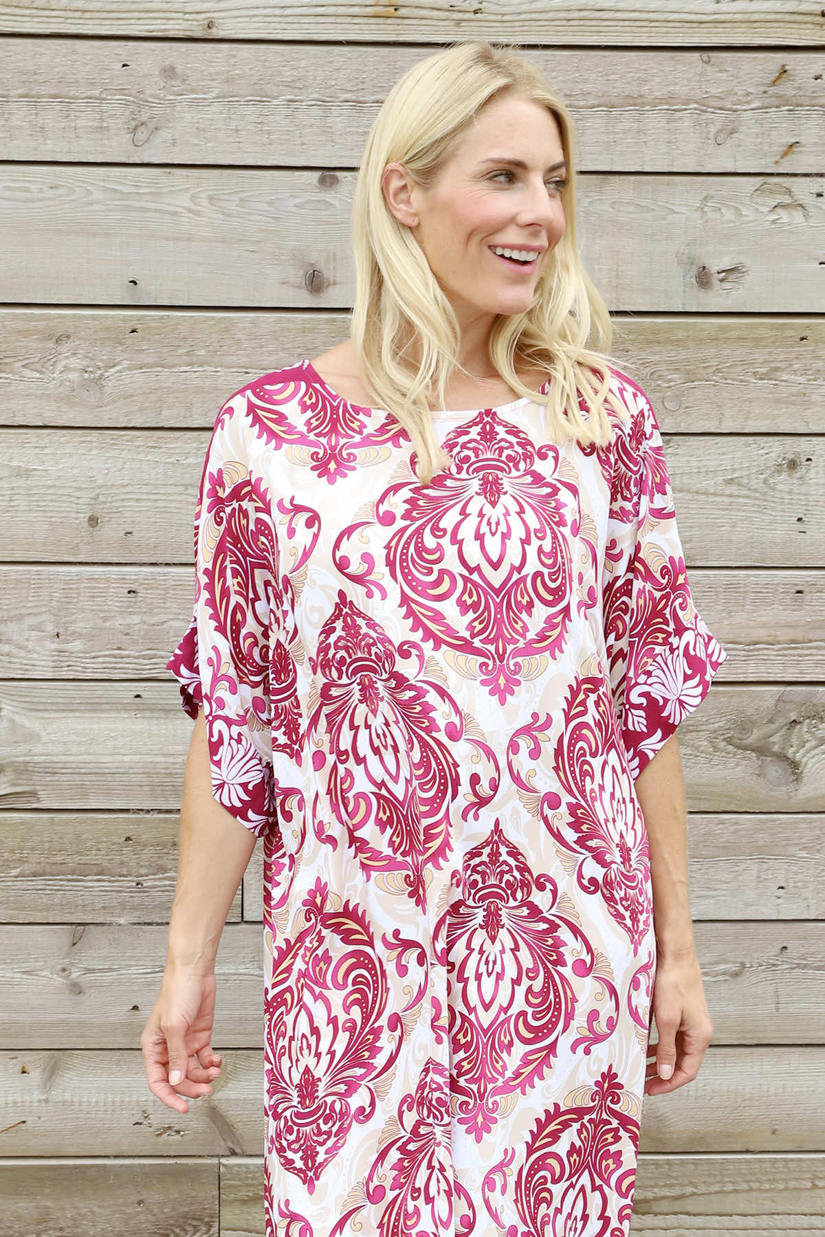 Harita Print Dress Berry