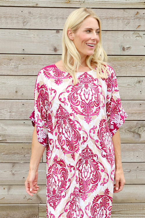 Harita Print Dress Berry - Image 3