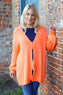 Brooklyn Tie Knitted Cardigan Orange
