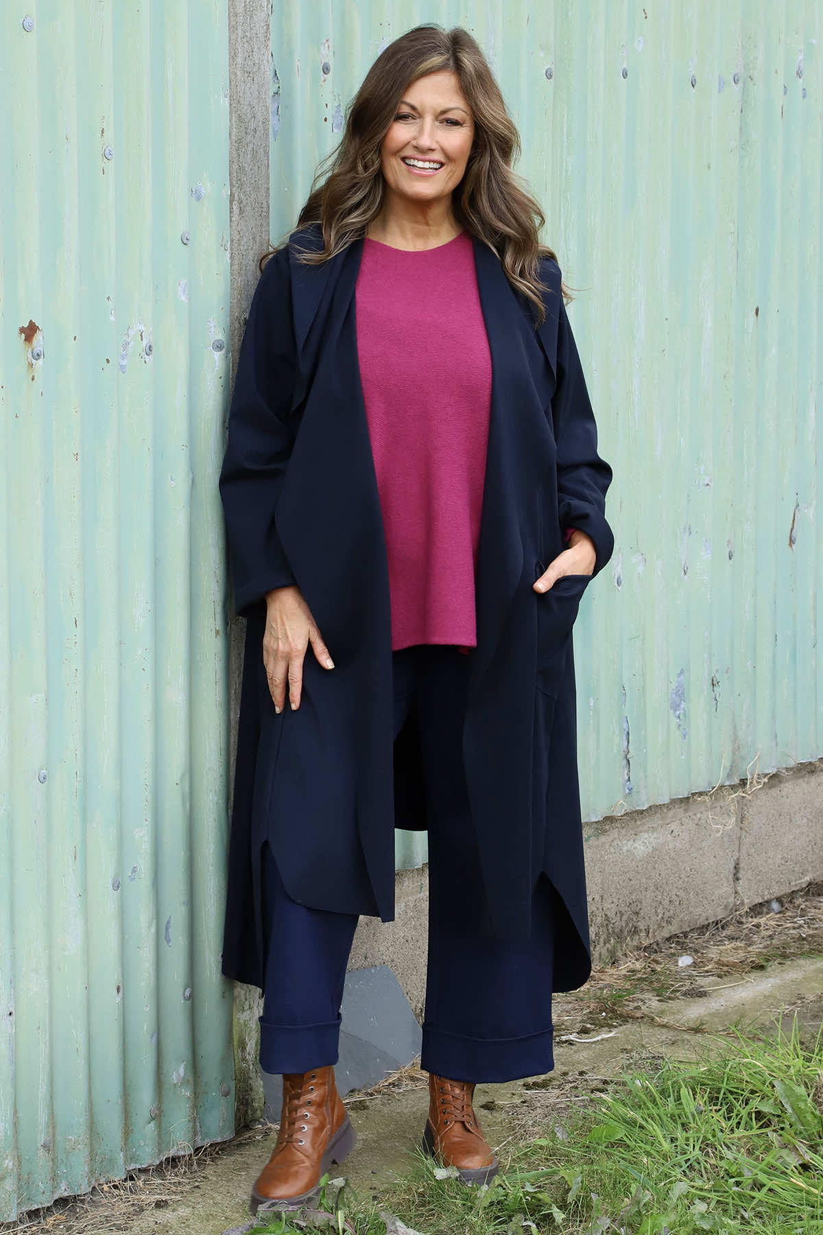Constance Hooded Jacket Navy