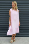Imani Sleeveless Gingham Dress Pink