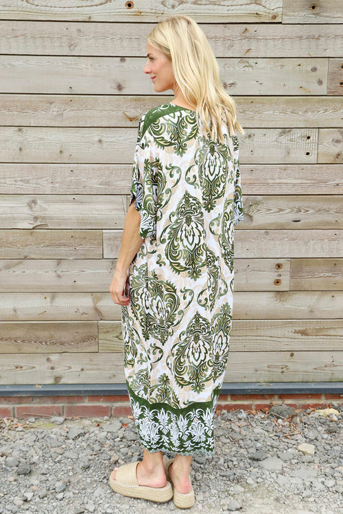 Harita Print Dress Khaki - Image 4