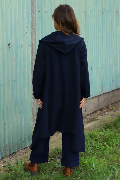 Constance Hooded Jacket Navy - Image 4
