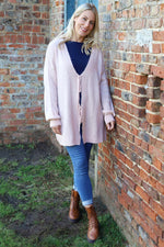 Brooklyn Tie Knitted Cardigan Pink Pink - Brooklyn Tie Knitted Cardigan Pink