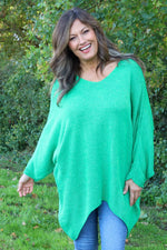 Paulina V-Neck Knitted Jumper Emerald Emerald - Paulina V-Neck Knitted Jumper Emerald