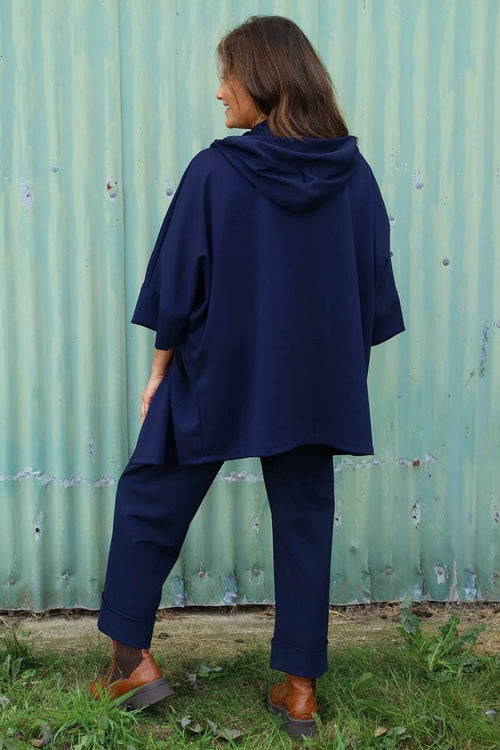 Marjorie Zip Hooded Jacket Navy - Image 4