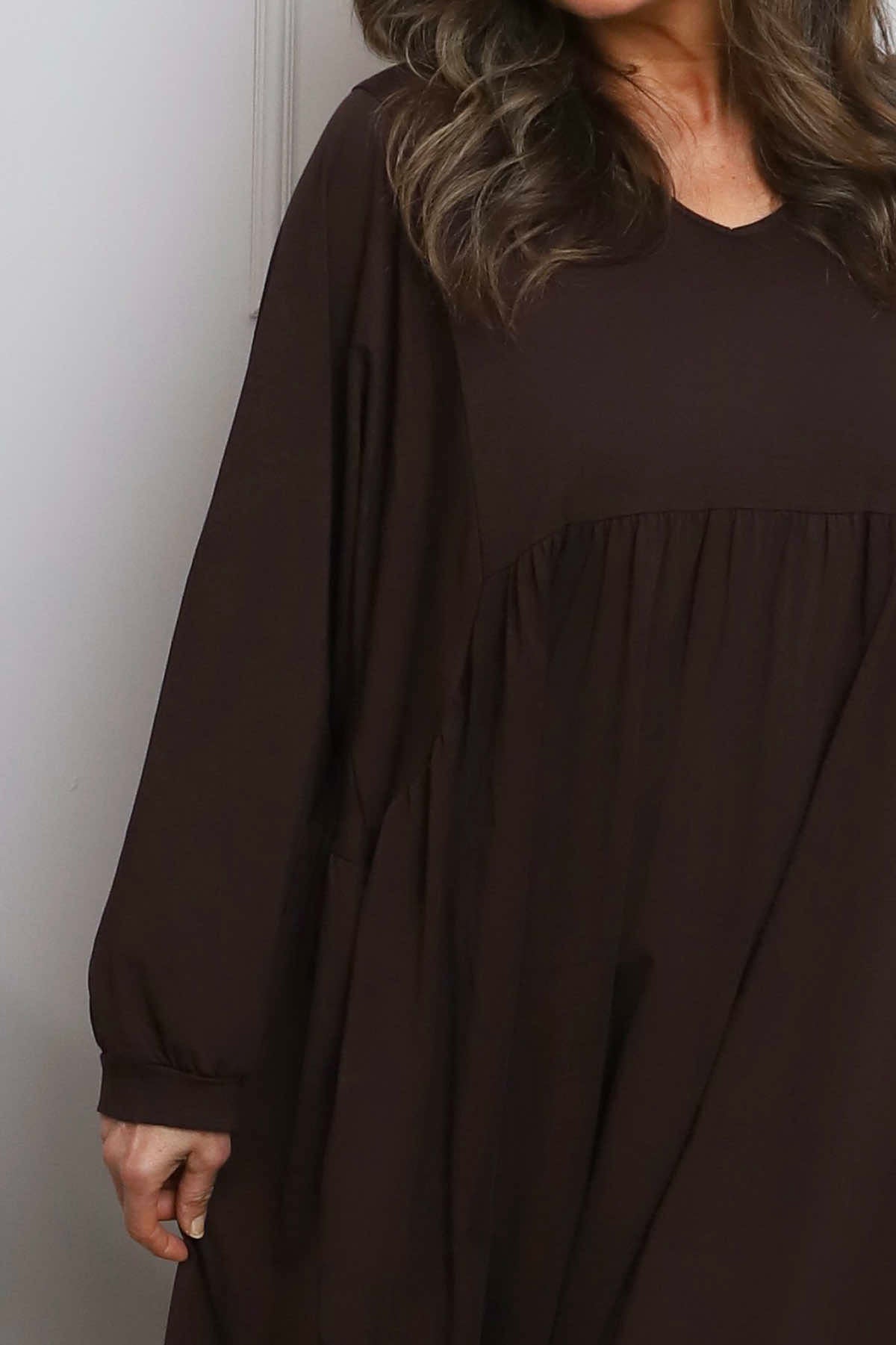 Eliza Cotton Dress Cocoa