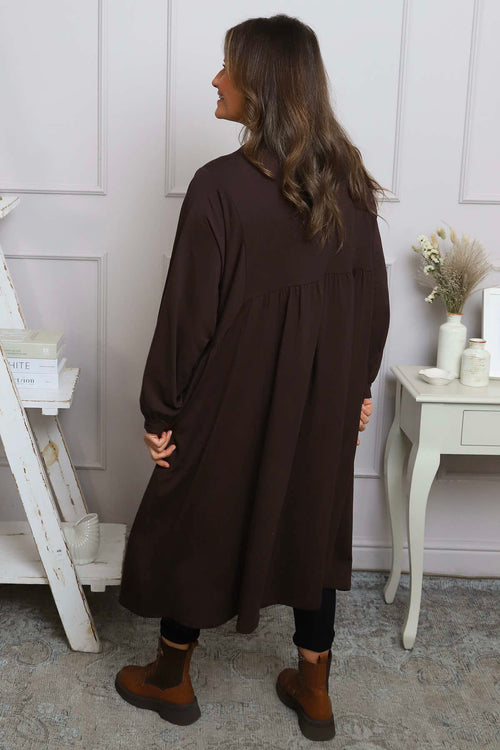 Eliza Cotton Dress Cocoa - Image 4