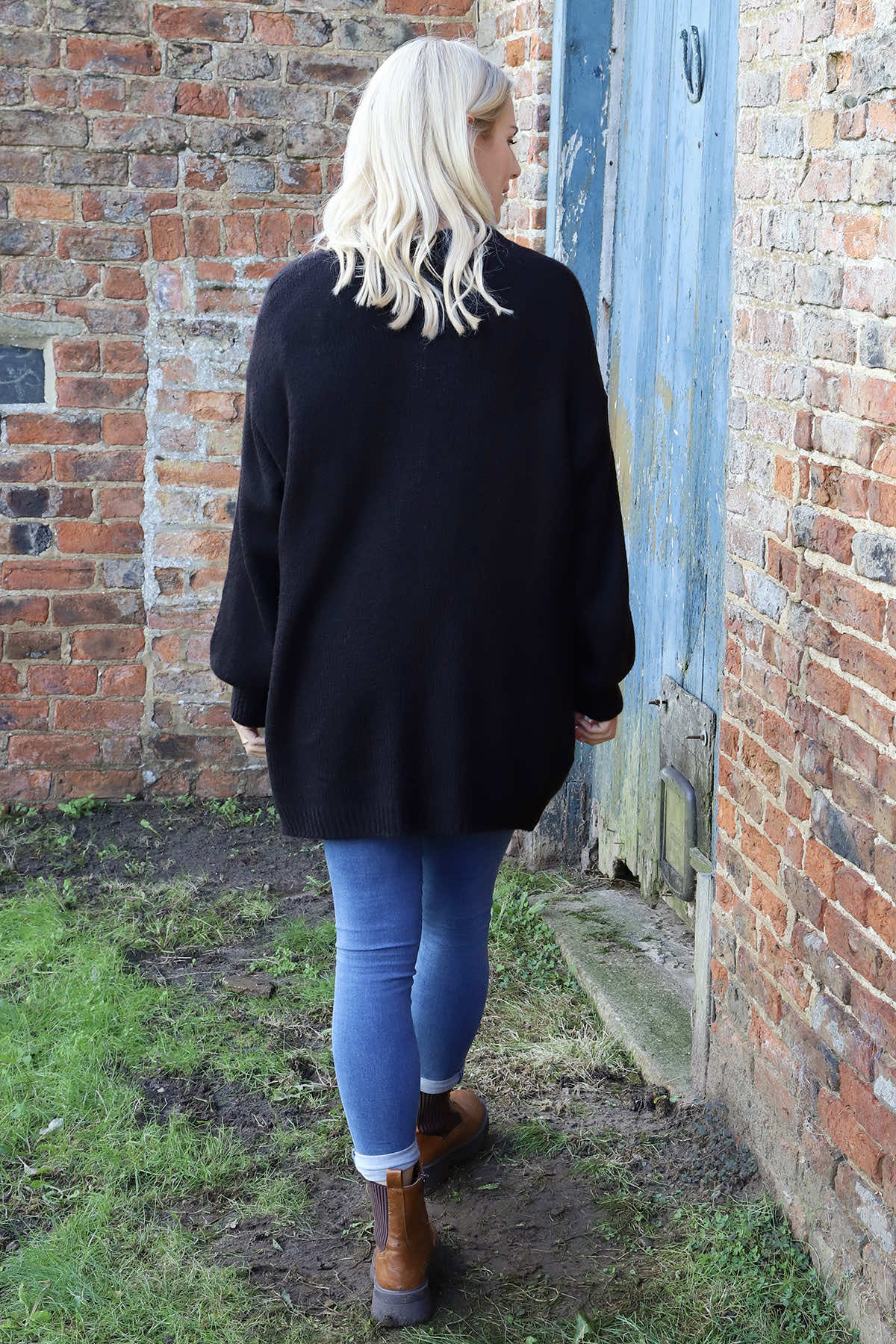 Brooklyn Tie Knitted Cardigan Black