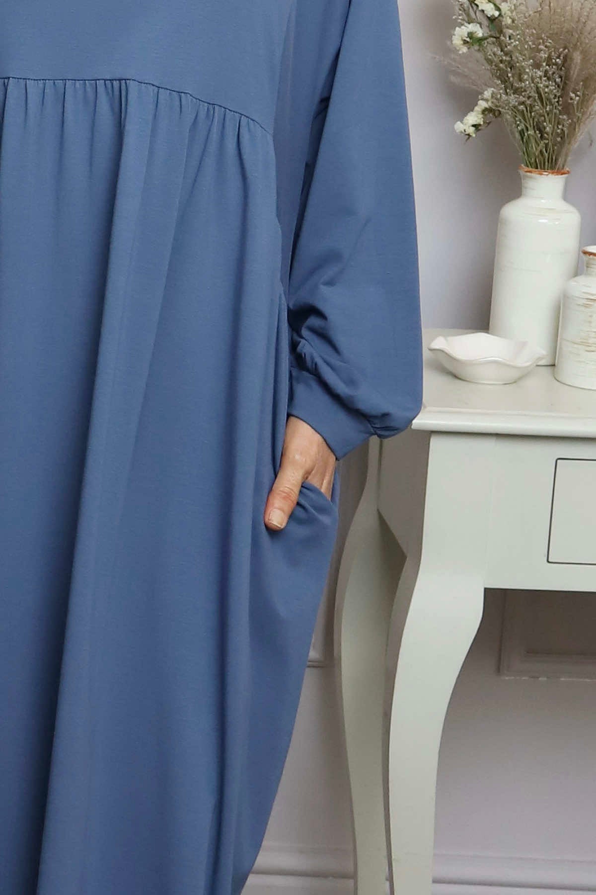 Eliza Cotton Dress Blue