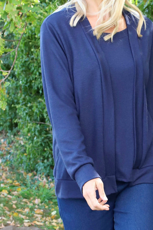 Evianna Knitted Top Navy - Image 3