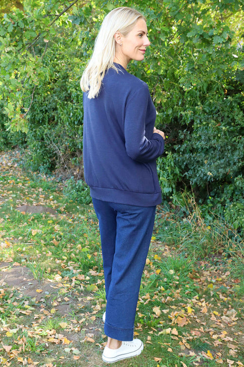 Evianna Knitted Top Navy - Image 4