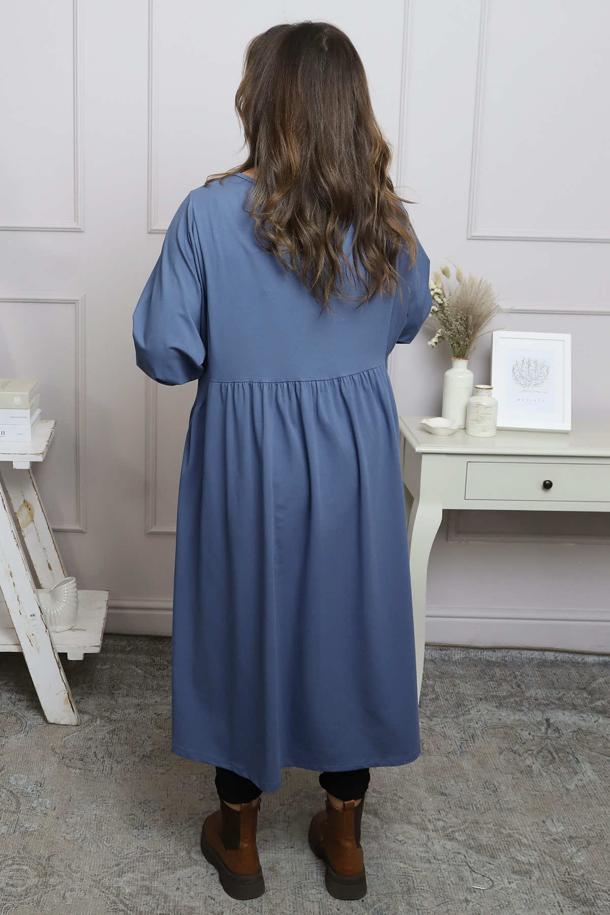 Eliza Cotton Dress Blue