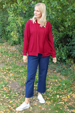 Evianna Knitted Top Wine Wine - Evianna Knitted Top Wine