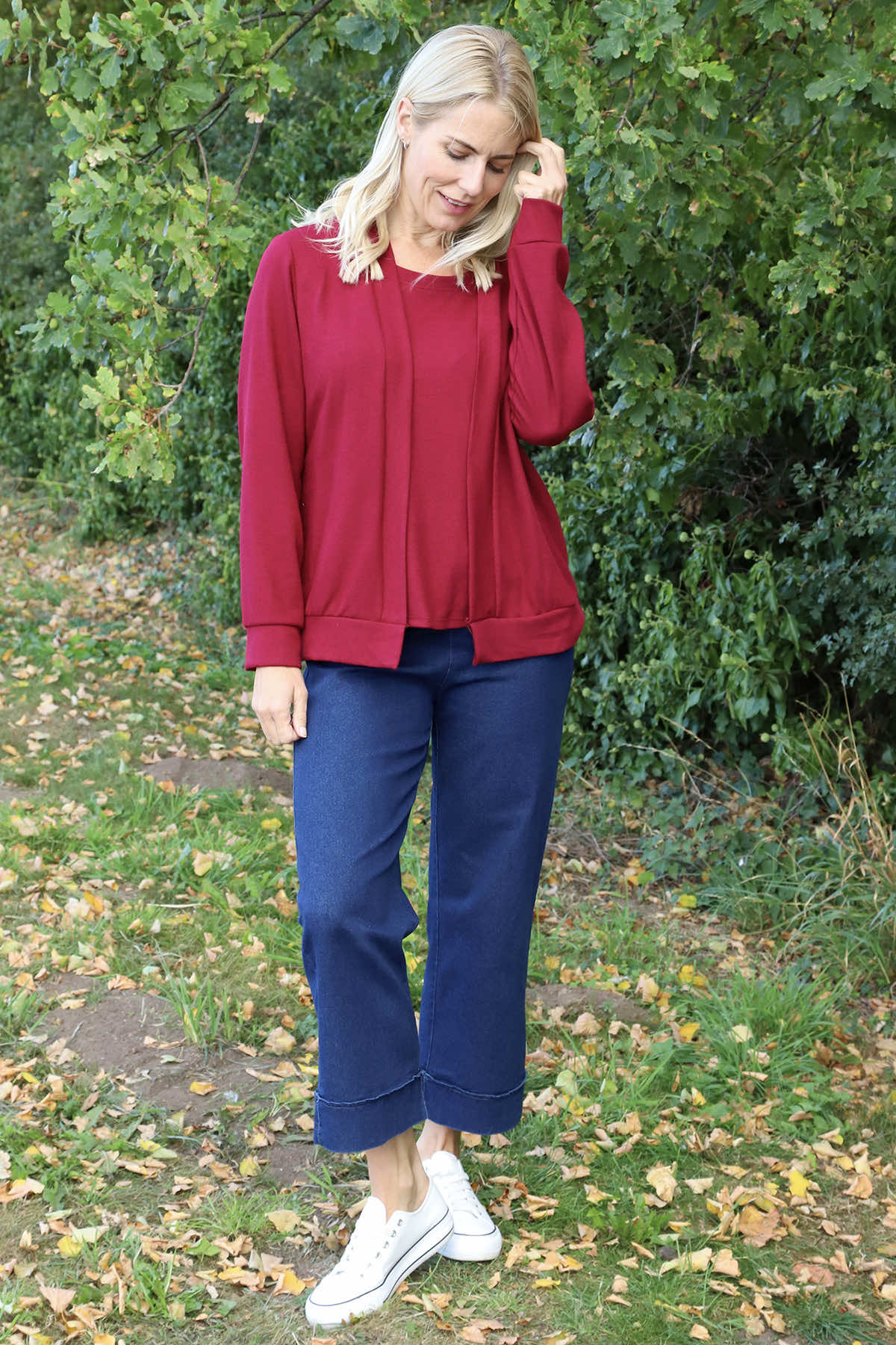 Evianna Knitted Top Wine