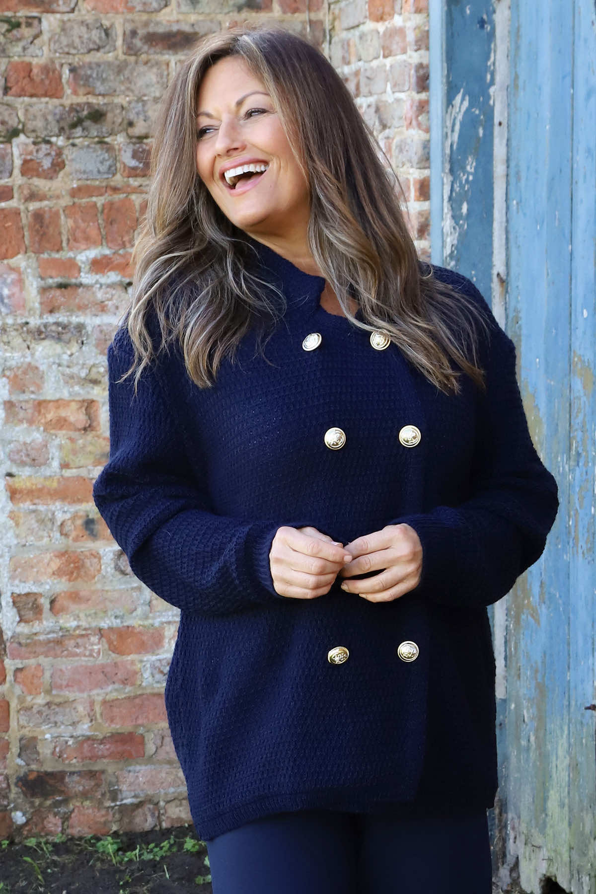 Belinda Knitted Cardigan Navy