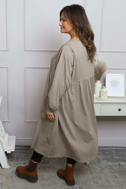 Eliza Cotton Dress Mocha - Image 4