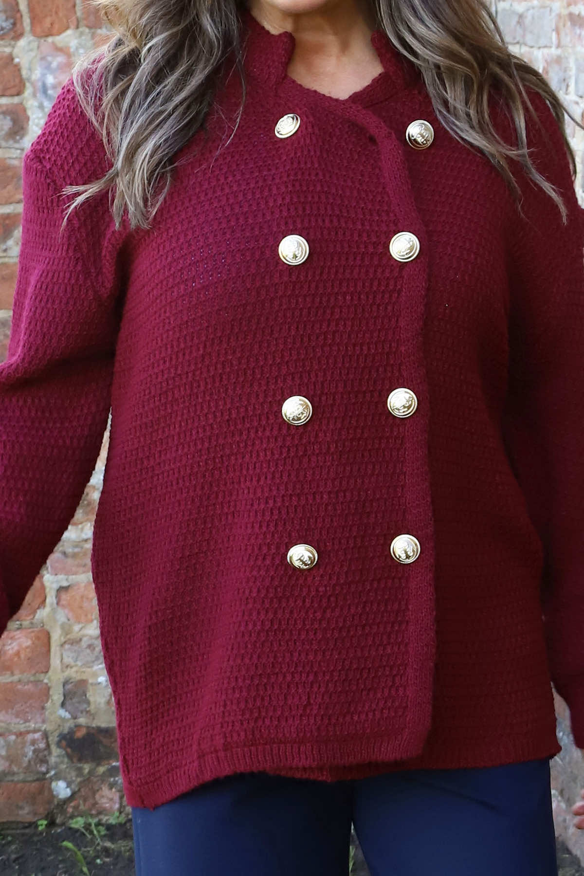 Belinda Knitted Cardigan Wine