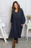 Eliza Cotton Dress Navy