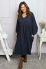 Eliza Cotton Dress Navy