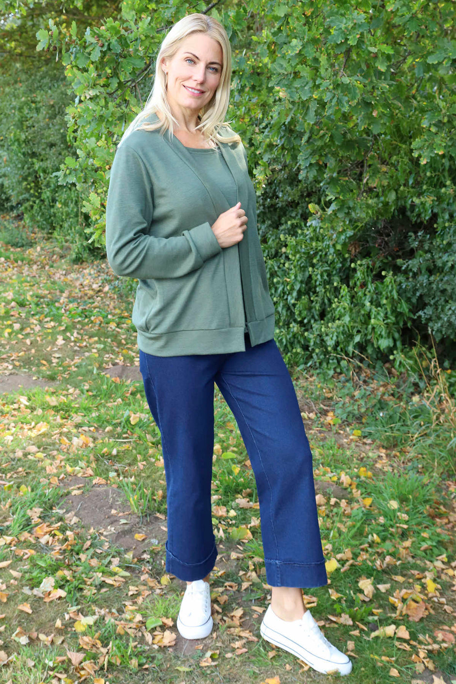 Evianna Knitted Top Khaki