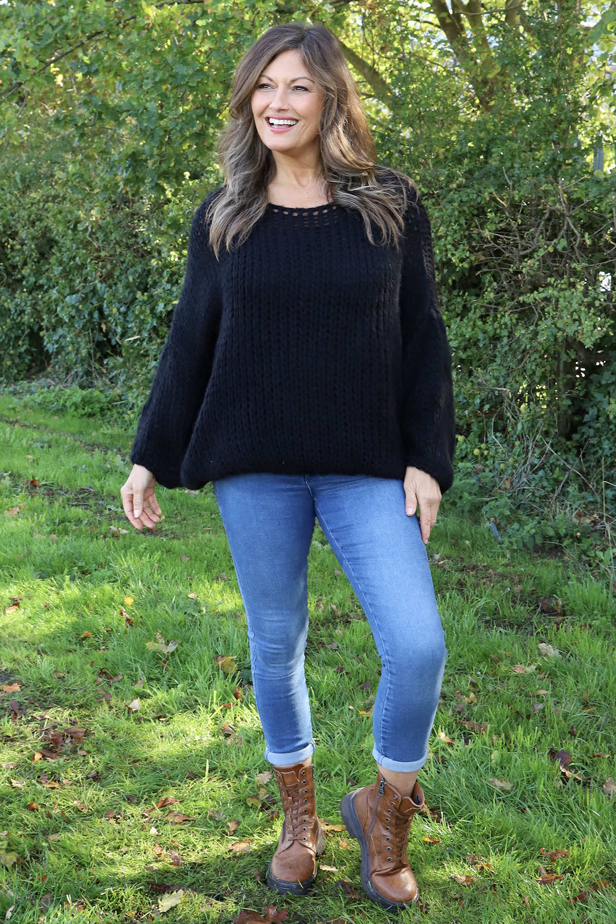 Ziva Knitted Jumper Black