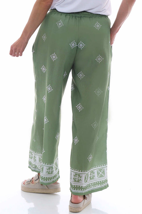 Fazara Print Trousers Khaki - Image 7